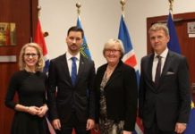 Aussenministerin Aurelia Frick am EWR-Rat in Brüssel