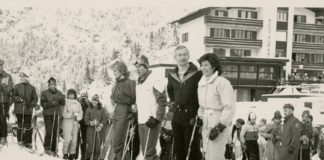 MALBUN 1983 Royaler Skiausflug: Erbprinz Hans- Adam und Erbprinzessin Marie besuchten im Januar 1983 gemeinsam mit Prinz Charles und Lady Diana aus Grossbritannien Malbun. Quelle: Medienhaus AG Vaduz/Amt für Kultur-Landesarchiv