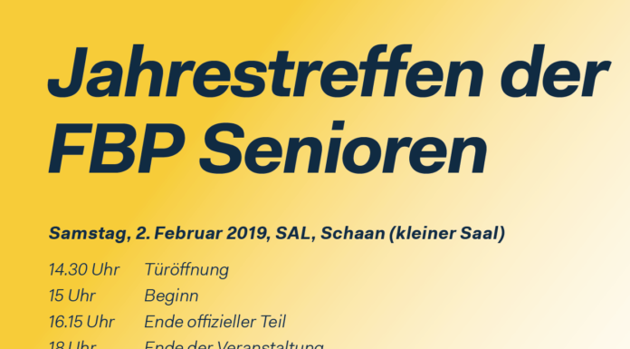 Jahrestreff der FBP Senioren