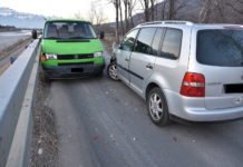 Kollision auf dem Rheindamm