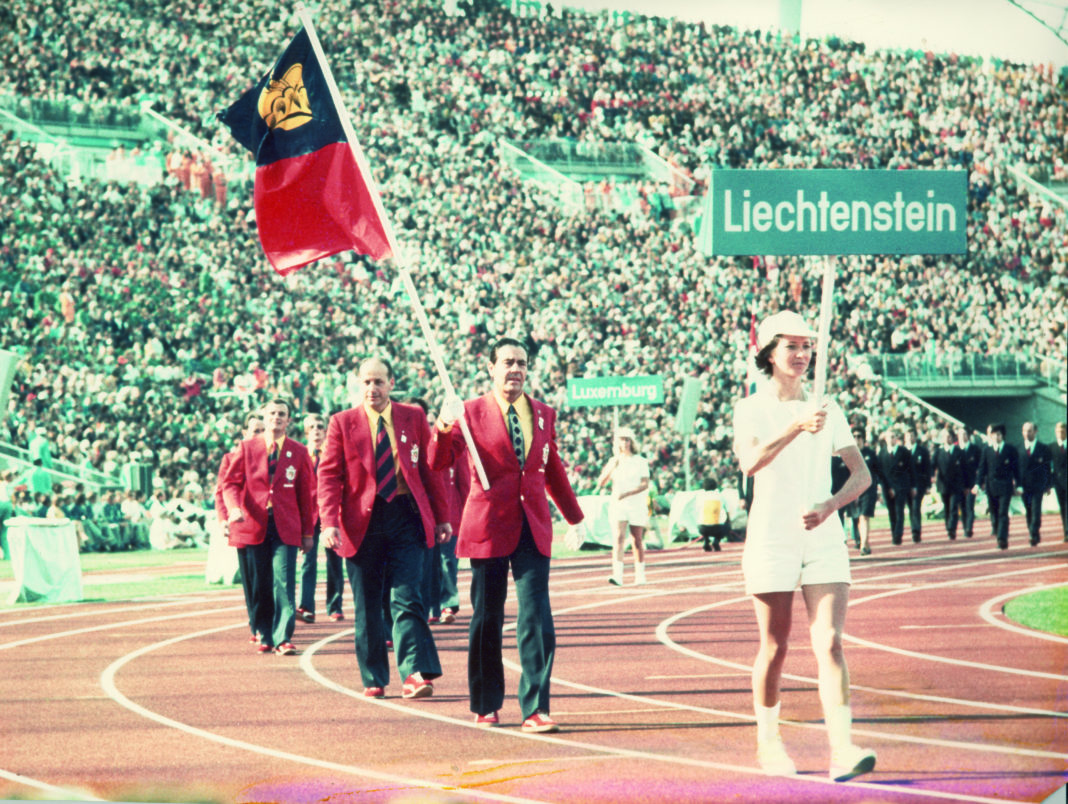 Fahnenträger Eduard Falz Fein August 1976 in Montreal