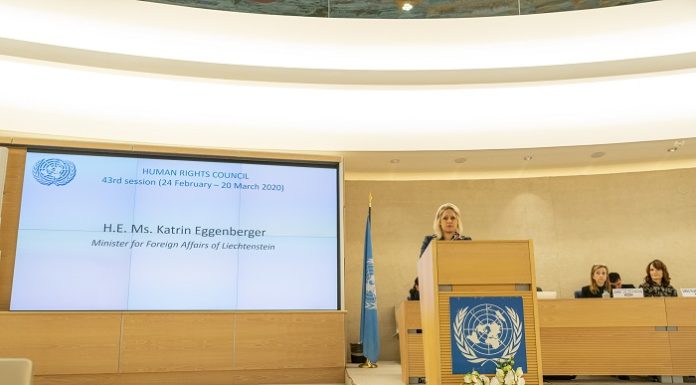 Regierungsrätin Katrin Eggenberger am UNO-Menschenrechtsrat in Genf
