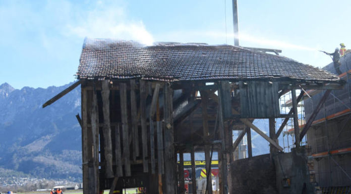 Sevelen: Brand in Dachstock von Scheune