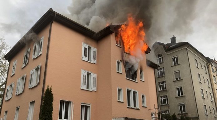 St. Gallen: Brand in Wohnhaus
