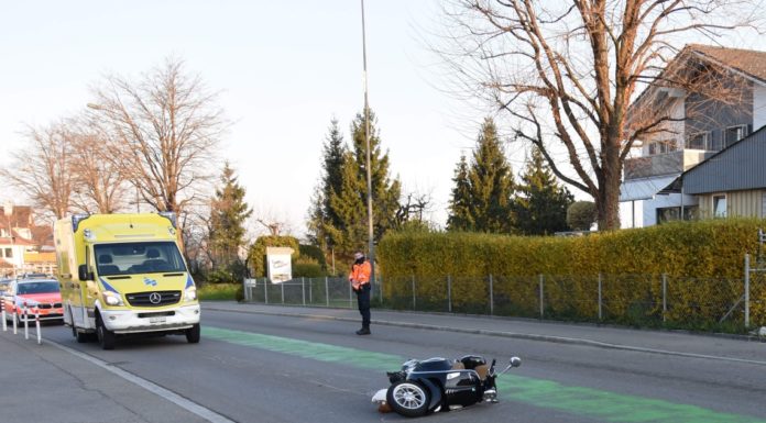 Tübach: Selbstunfall nach Bremsmanöver