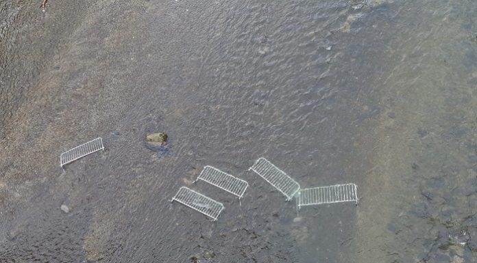 Lütisburg: Unfug – Absperrgitter in Thur geworfen