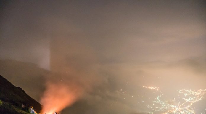 Montafoner Berge in Flammen