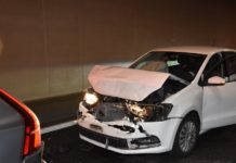 Auffahrkollision im Tunnel