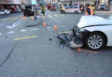 Kollision beim Abbiegen