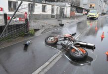 Selbstunfall mit Motorrad – schwer verletzt!