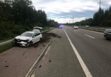 Verletzter Autofahrer nach Selbstunfall