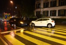 Kollision zwischen drei Autos