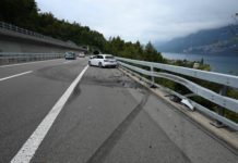 Quarten: Selbstunfall auf Autobahn A3