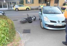 Unfall zwischen Leichtmotorfahrrad und Auto