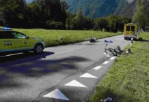 Salez: Vortrittsmissachtung durch E-Bike