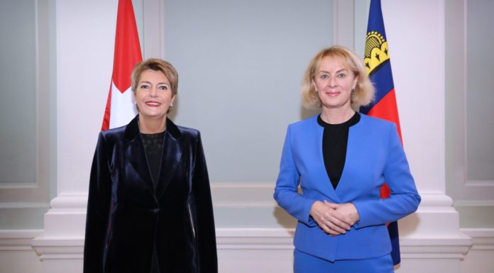 Bundesrätin Karin Keller-Sutter zu einem Arbeitsbesuch in Vaduz