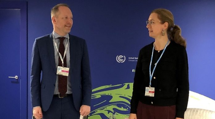 Sabine Monauni an der UN-Klimakonferenz in Glasgow