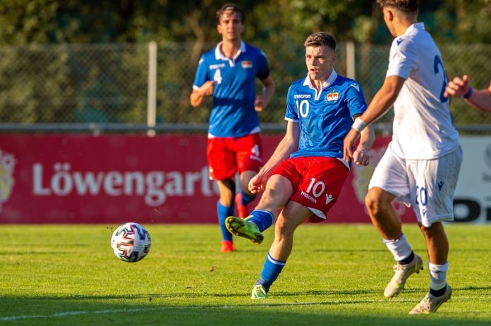 Netzer im Länderspiel Liechtensteins U21 Nationalmannschaft gegen Zypern am