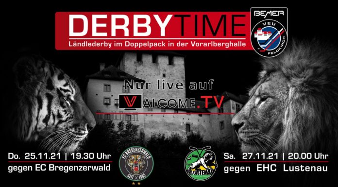 VEU: Lockdown trifft Ländle Derbys in der Vorarlberghalle