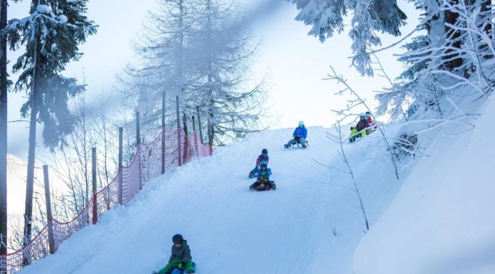 Von Person auf Schlitten angefahren