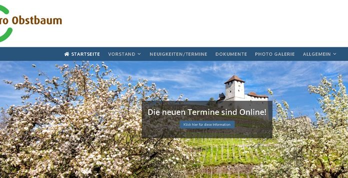 Pro Obstbaum Balzers: UNSERE NEUE HOMEPAGE IST ONLINE
