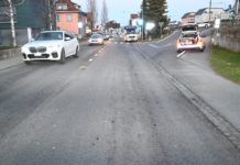 Verkehrsunfall zwischen zwei Motorrädern