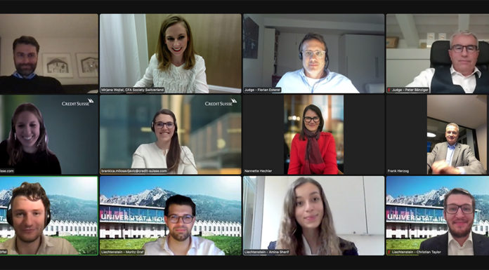 Team der Uni gewinnt 2. Platz in Vorrunde der CFA Research Challenge