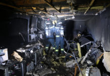 Stall gerät in Brand