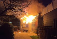 Einfamilienhaus in Brand geraten