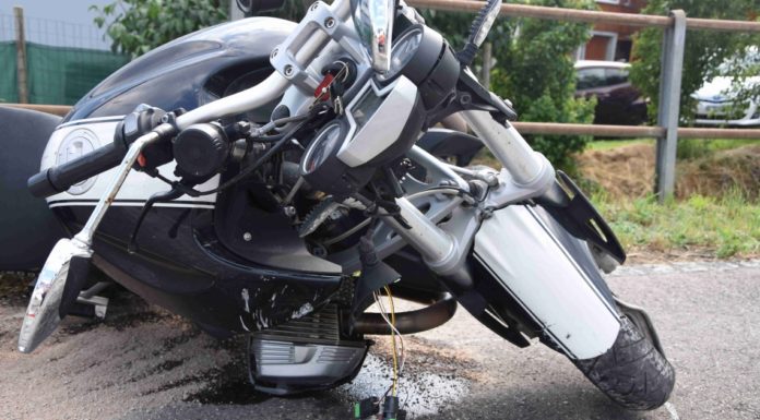 Selbstunfall mit Motorrad