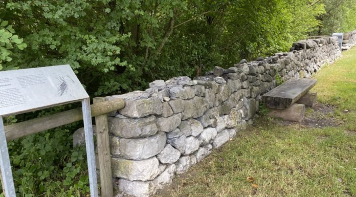 Trockensteinmauer mutwillig beschädigt