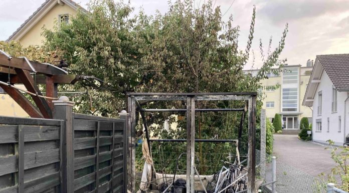 Rorschacherberg: Terrasse in Brand