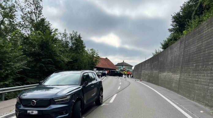 Lütisburg – Kollision mit vier beteiligten Autos