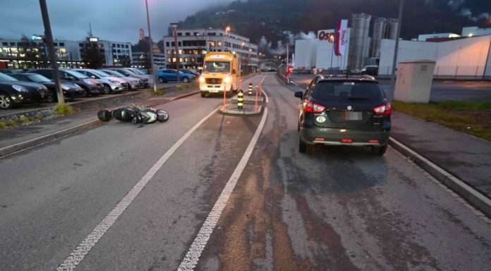 Sargans: Zusammenprall zwischen Auto und Motorrad