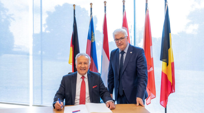 Albert Frick am Treffen der Parlamentsvorsitzenden in Ostbelgien