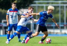 Der FC Schaan gewinnt in Flums 6:1. S. Beck (Bildmitte) erzielte in Flums die 1:0-Führung.