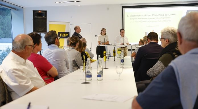 Landesvorstand der FBP: Zwei wichtige Agenden diskutiert