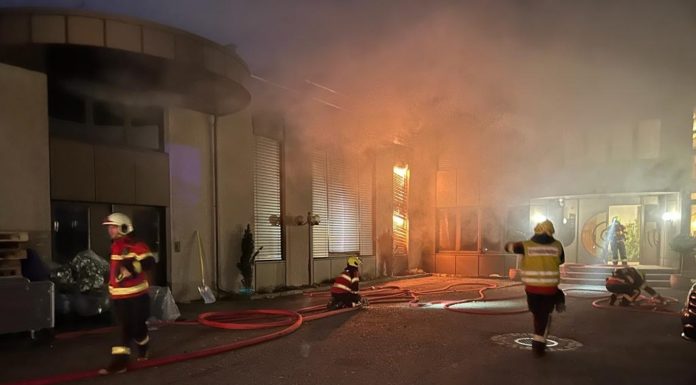 Diepoldsau: Brand in Stickerei