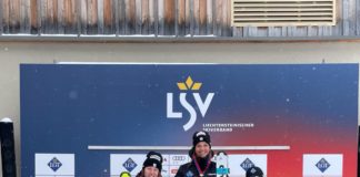 Podest Siegerehrung Liechtensteiner Slalom-Landesmeisterschaften 2024