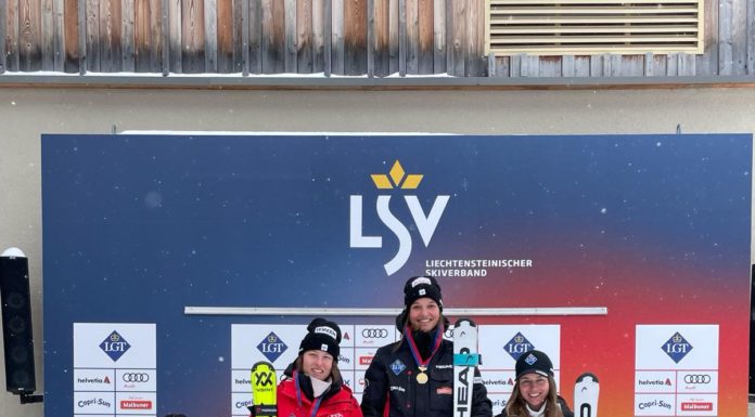 Podest Siegerehrung Liechtensteiner Slalom-Landesmeisterschaften 2024