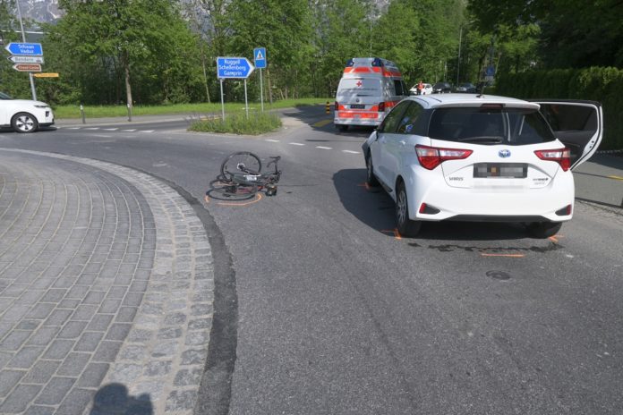 Fahrradunfall, Bendern, 2.Mai 2024.VU Bendern