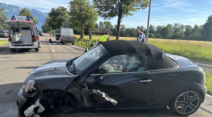 Schaan: PKW gerät auf die Gegenfahrbahn