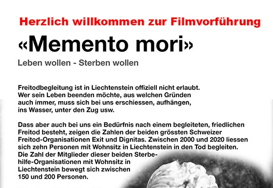 „Memento mori“ – Leben wollen – sterben wollen