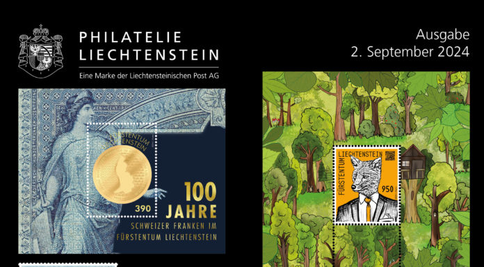3. Briefmarkenausgabe 2024 der Philatelie Liechtenstein vom 02.09.2024