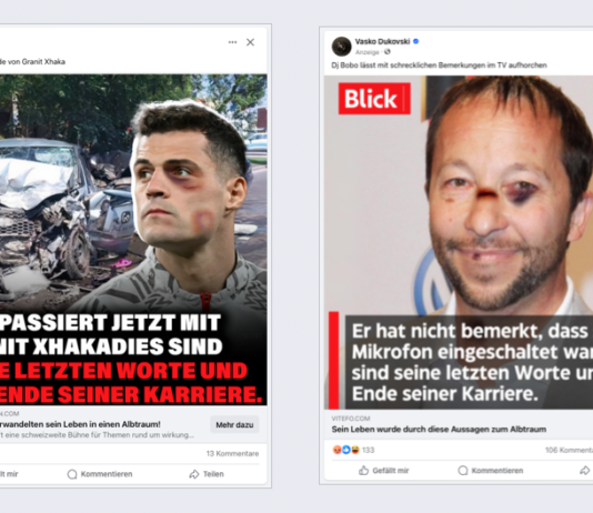 gefälschte Promi-Werbunge