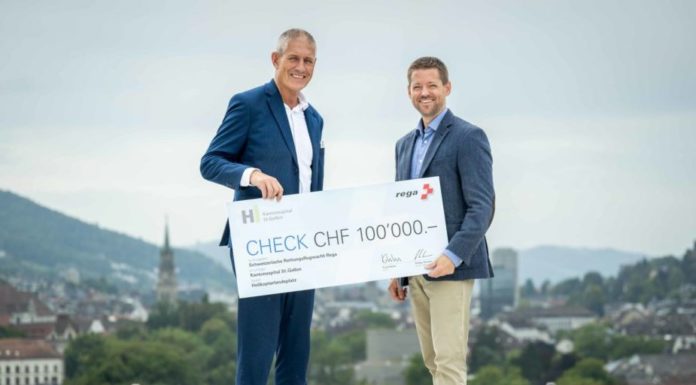 Rega beteiligt sich mit 100’000.- Franken an den Baukosten der neuen Helikopterplattform