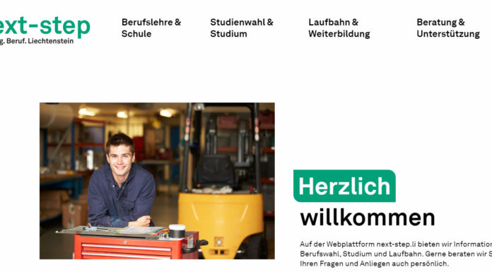 Neugestaltung der Webplattform „next-step.li“