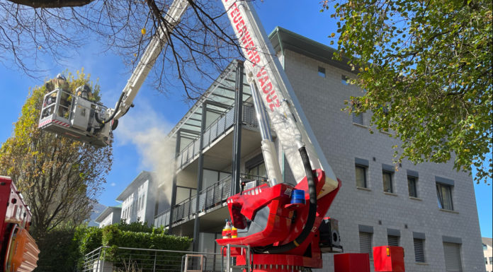 Zimmerbrand in Vaduz.