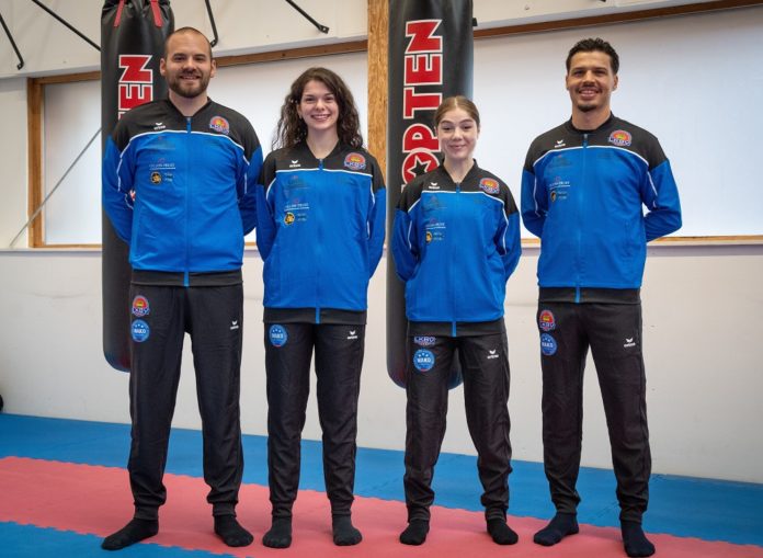 Karate -EM-Aufgebot -Teamfoto Michael, Ladina, Nil, Patrick