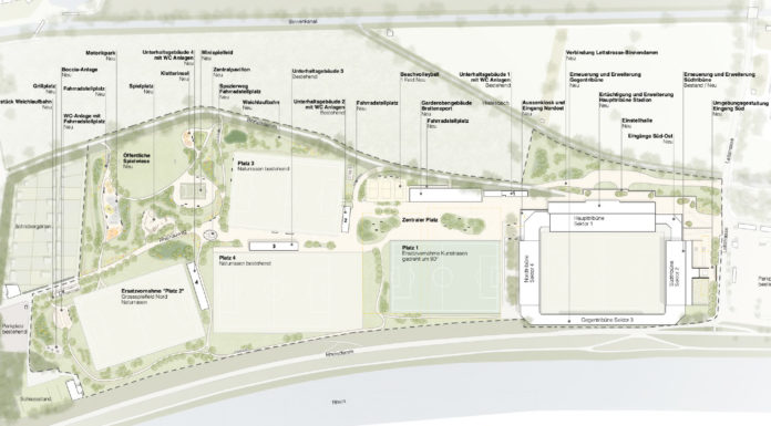 Rheinpark Stadion Vaduz wird modernisiert und erweitert